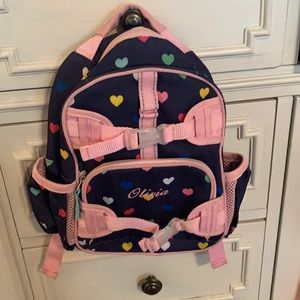 Mini Pottery Barn backpack with Olivia personalization